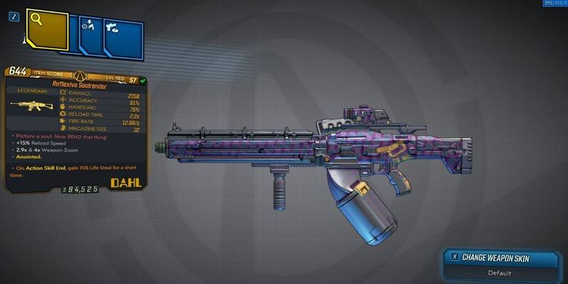 Borderlands 3 Soulrender Legendary assault rifle.