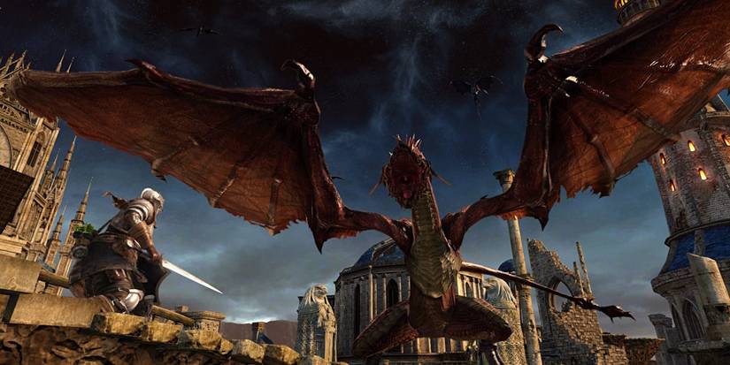 Dark Souls 2 Dragon In Heide's Tower Of Flame