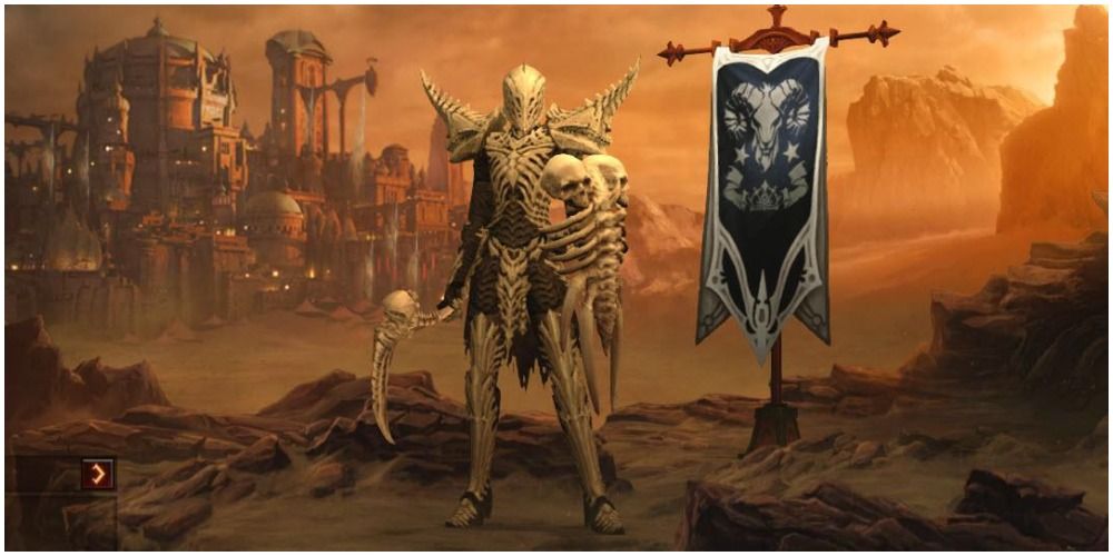 Diablo 3 Full Bones Of Rathma Set In The Main Menu