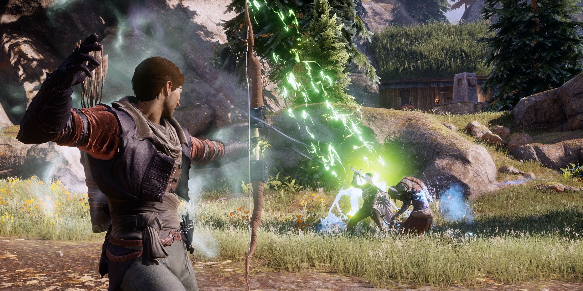 Dragon Age: Inquisition firing a bow