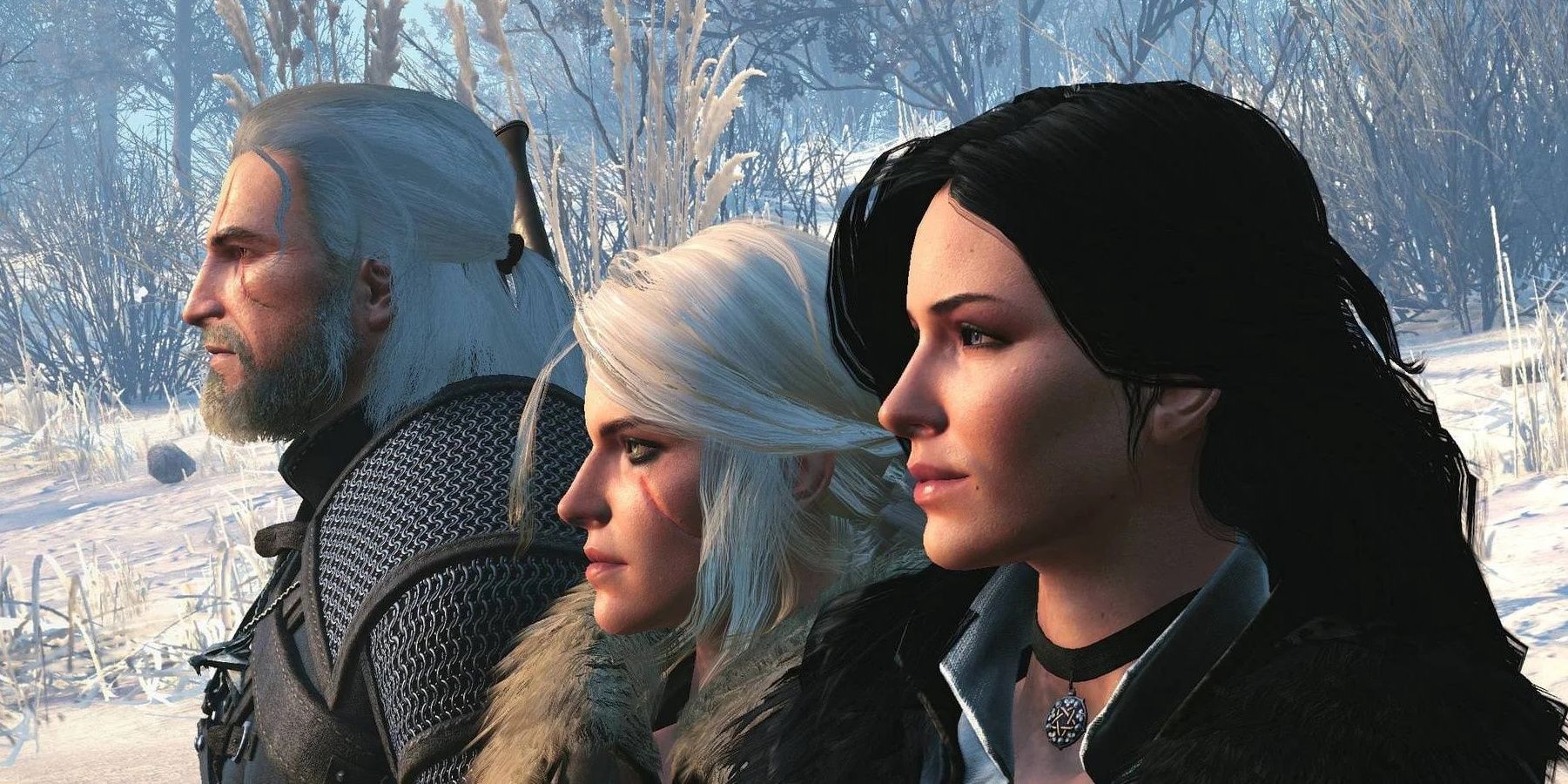 Geralt, Ciri and Yennefer in The Witcher 3