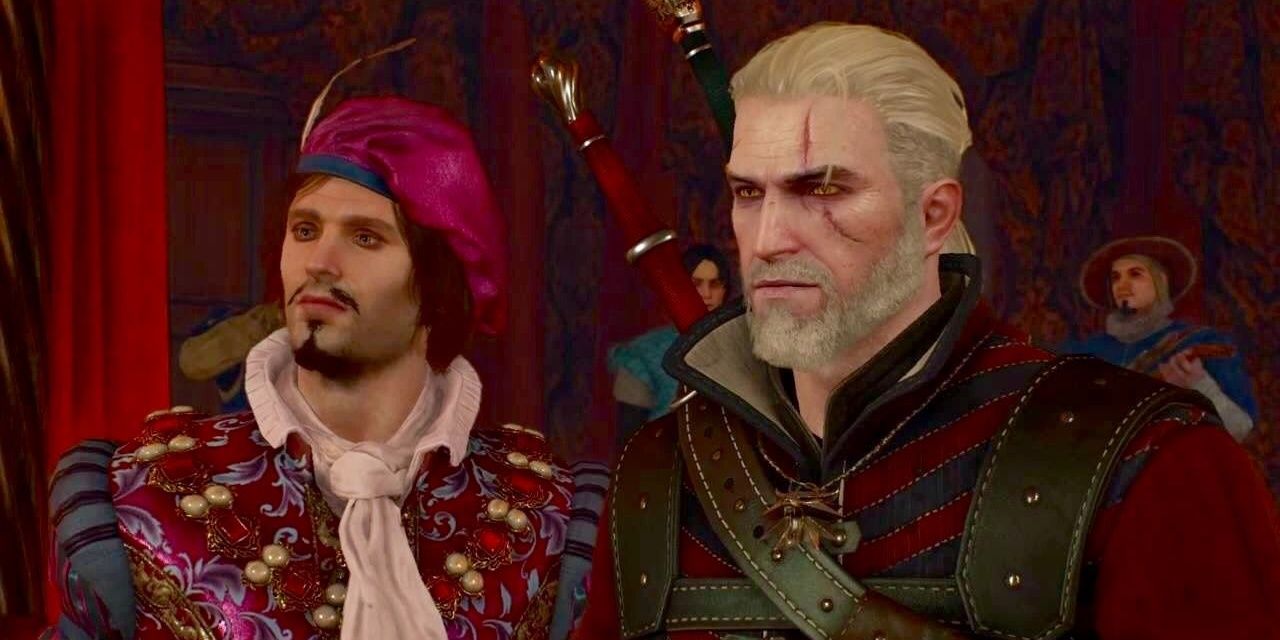 Geralt and Dandelion in The Witcher 3