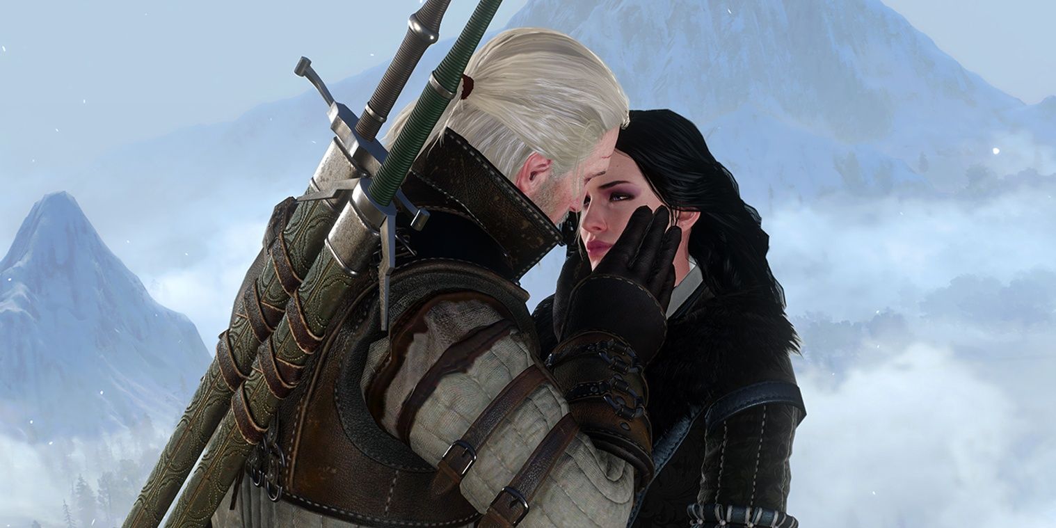 Geralt and Yennefer Kiss