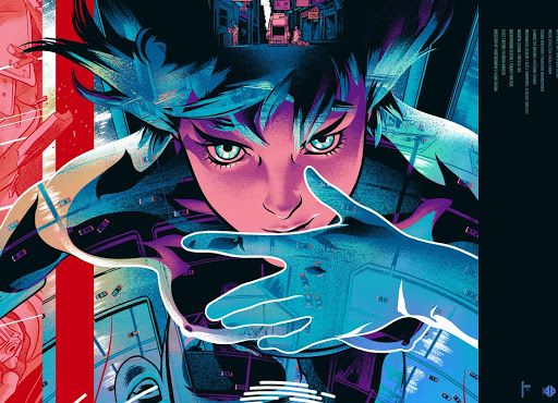 Martin Asnin drew some Pop Art for the 4K rerelease of Ghost in the Shell