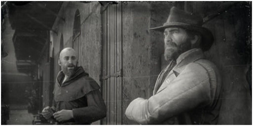 Arthur first meeting Brother Dorkins Red Dead Redemption 2