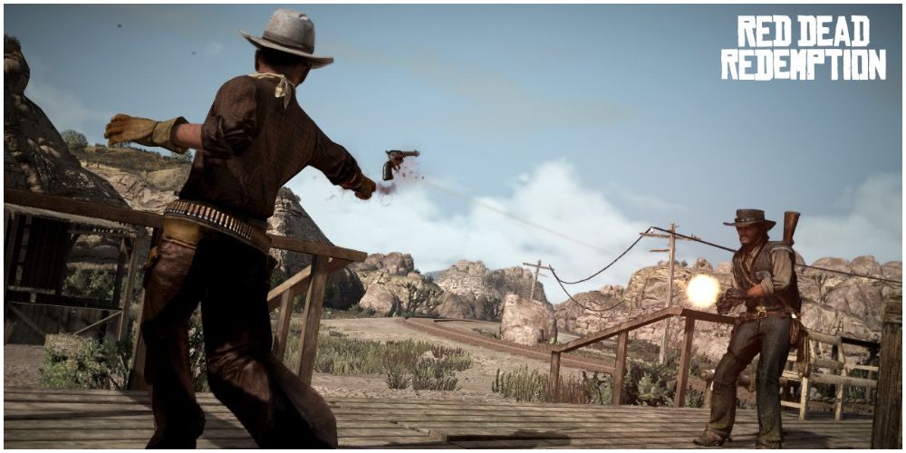 Red Dead Redemption John disarming a man in a duel