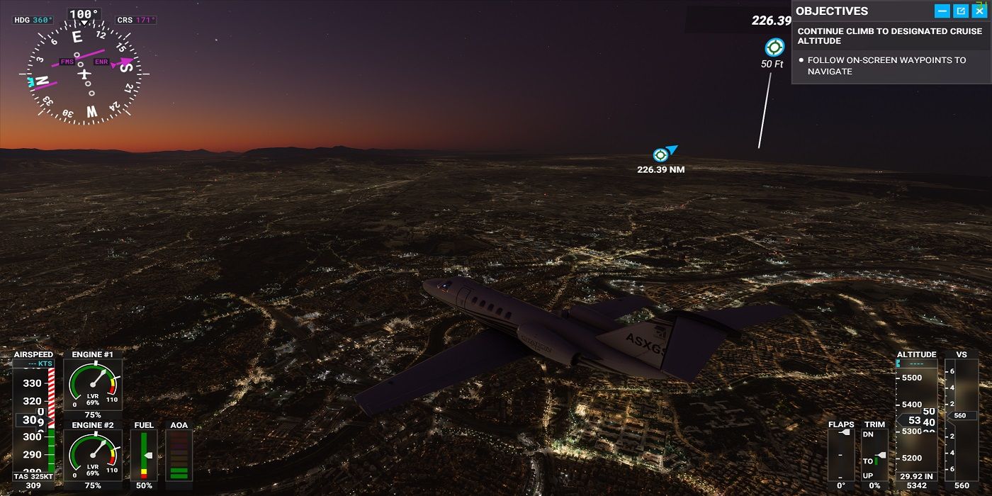 Flying over Rome at sunset.