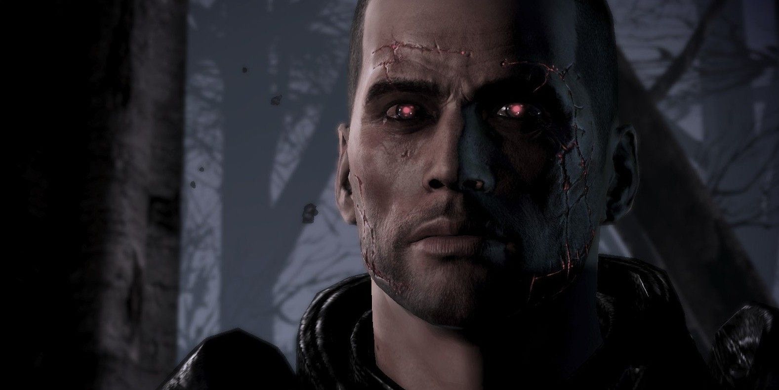 Regenade Shepard's scars in Mass Effect