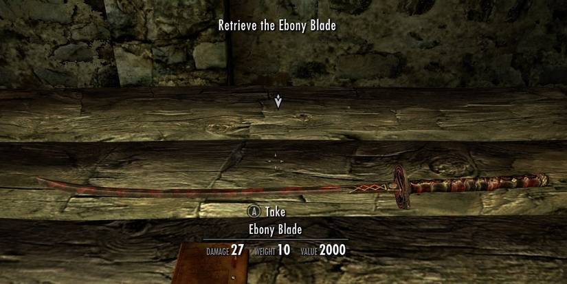 Skyrim Mephala's Ebony Blade