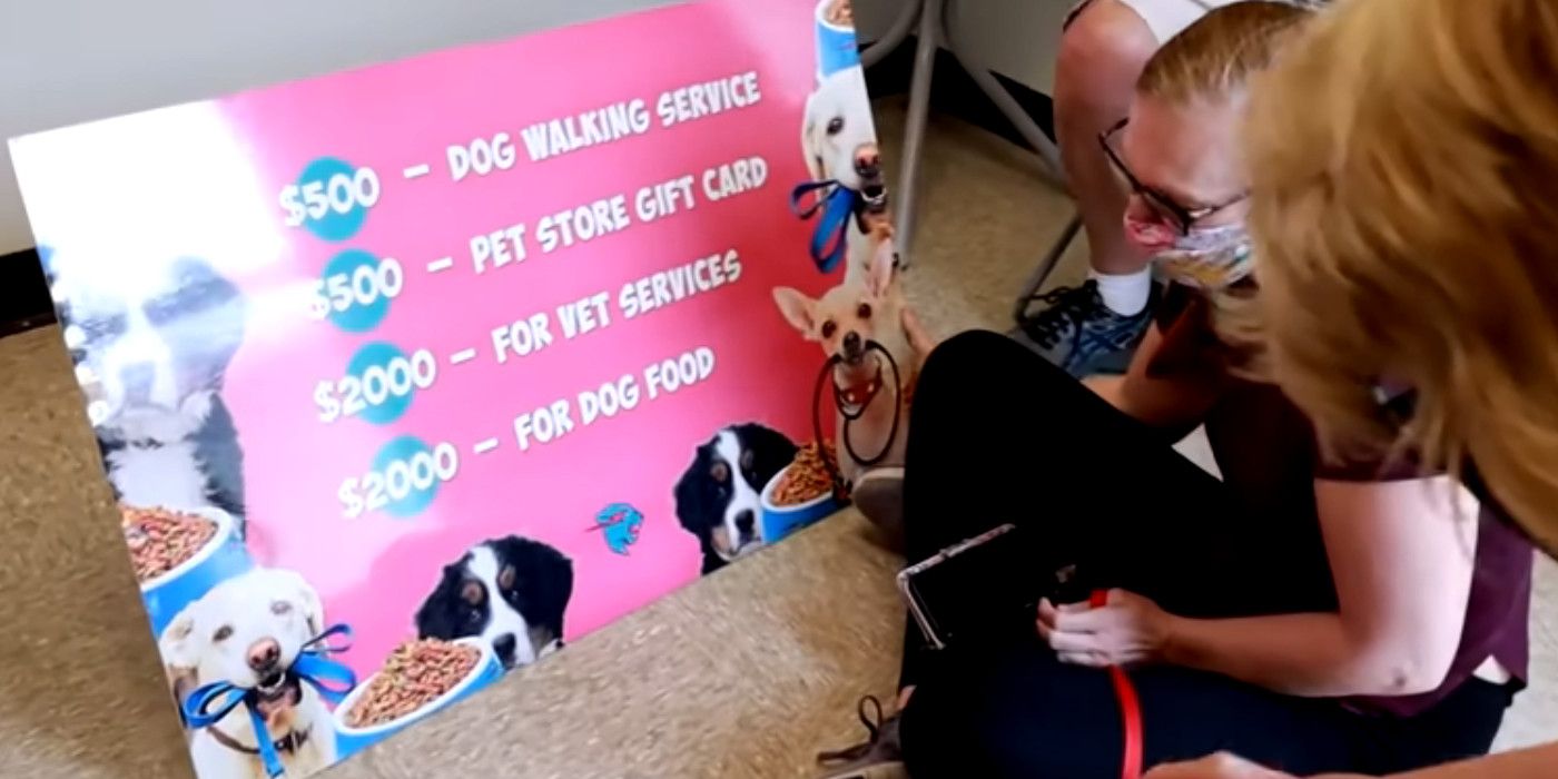 Mr Beast gave dog adopters at least $5000 worth of goodies to take home with their new furry friend.