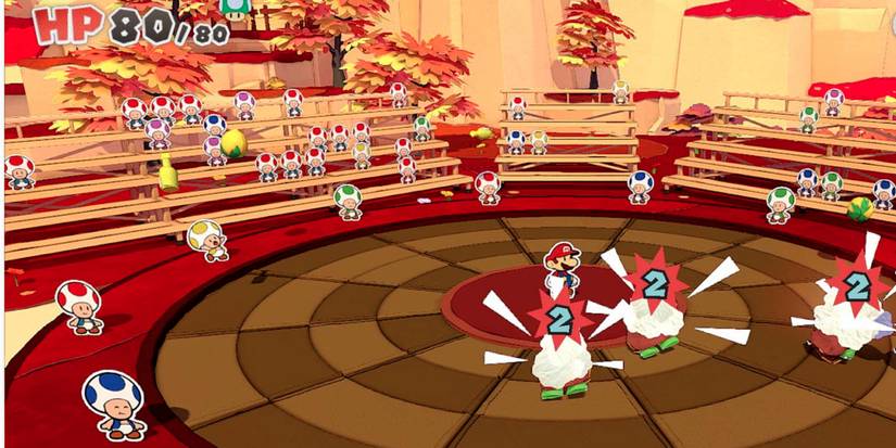 Paper Mario Origami King Battle Audience