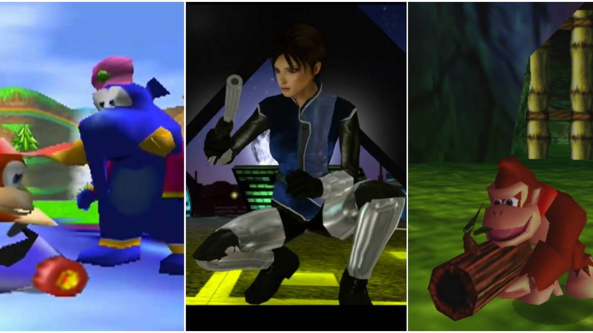 Rare Diddy Kong Racing Perfect Dark DK 64 Trio