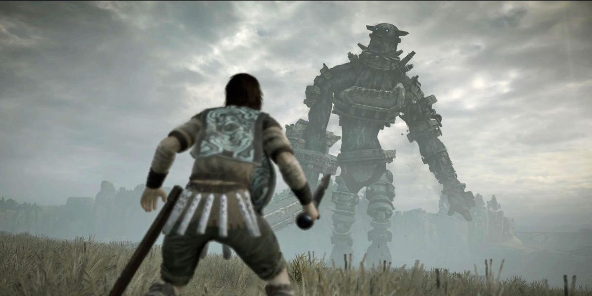 Wander preparing to fight a colossus