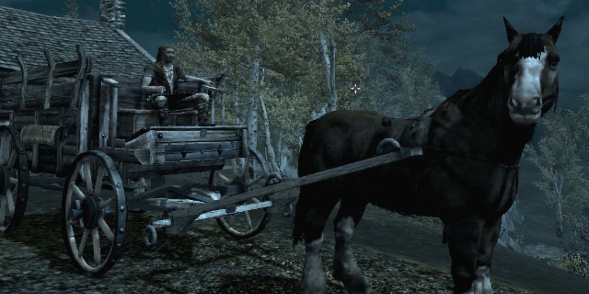 Skyrim Carriage With Horse