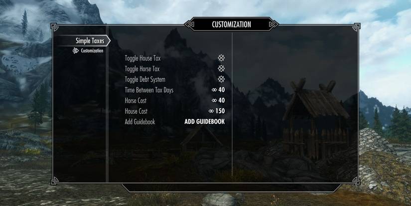 Skyrim Simple Taxes mod options