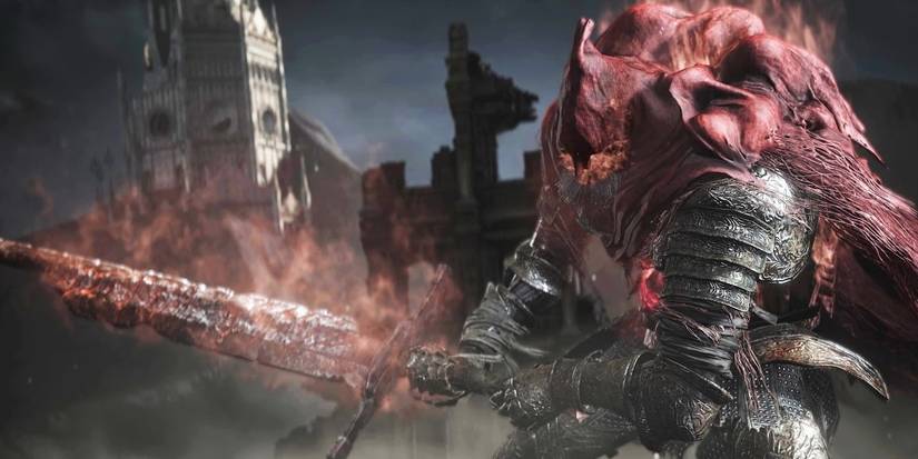 Slave Knight Gael holding Gael's Greatsword in Dark Souls 3