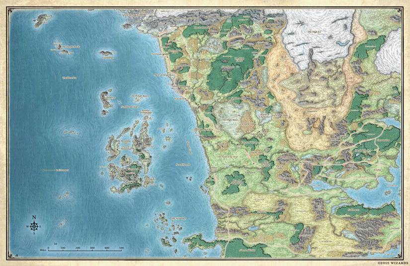 DnD Sword Coast Map