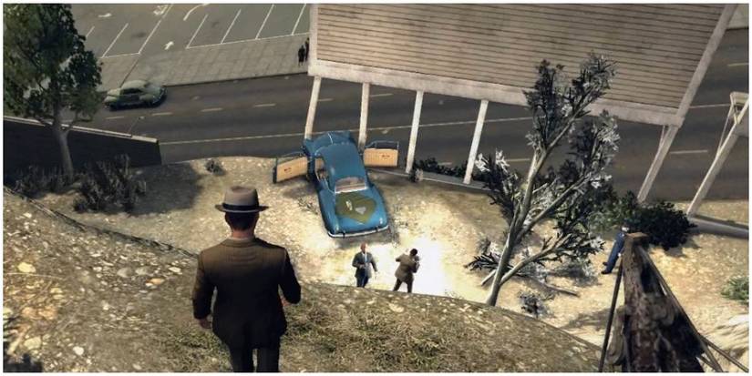 The crash site of the car found