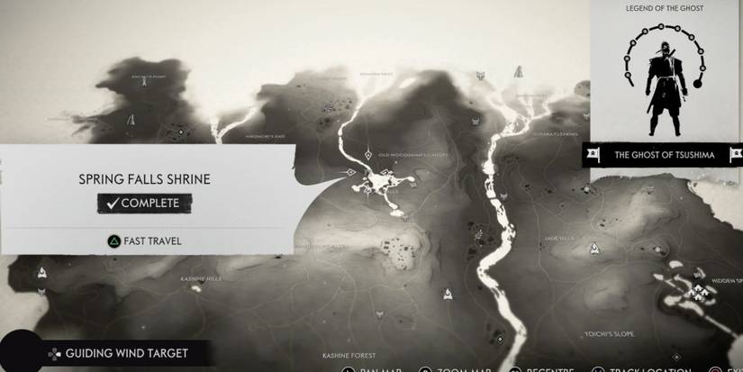 Spring Falls location on Jin's map