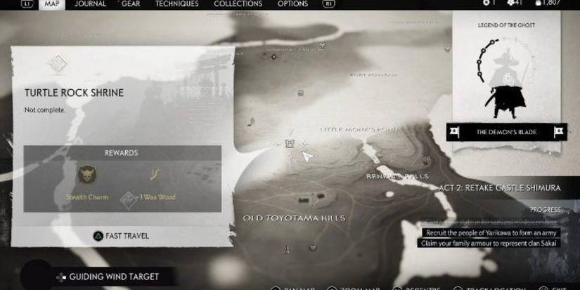 Turtle Rock Shrine location on Jin's map