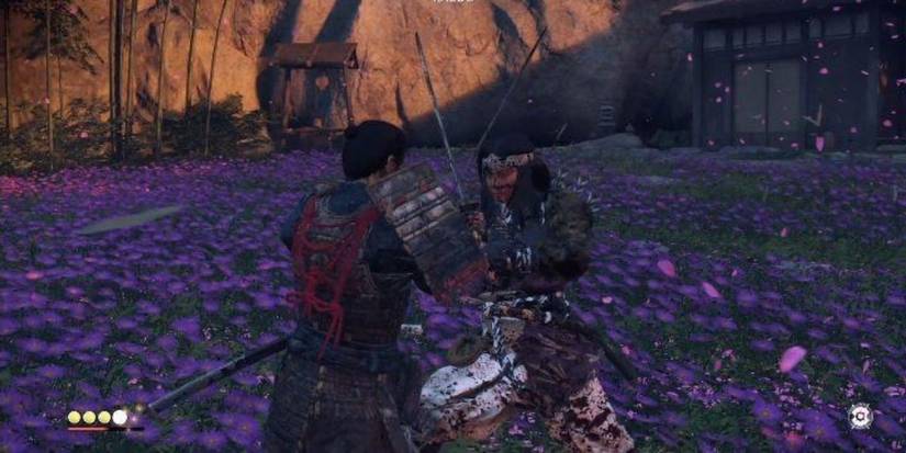 Ghost of Tsushima Jin and Kaede dueling