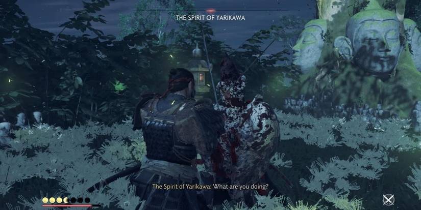 Ghost of Tsushima Jin and the Spirit of Yarikawa clashing swords