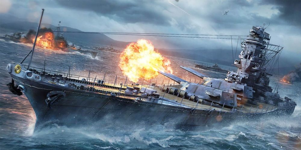 World-Of-Warships-Fighting-Firing-Cannons