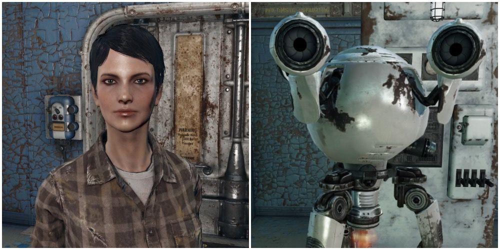 Fallout 4 Curie as a humanoid and as a robot