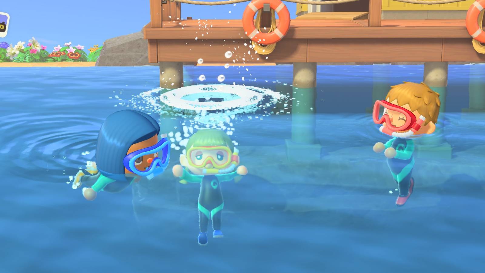 animal crossing swimming update