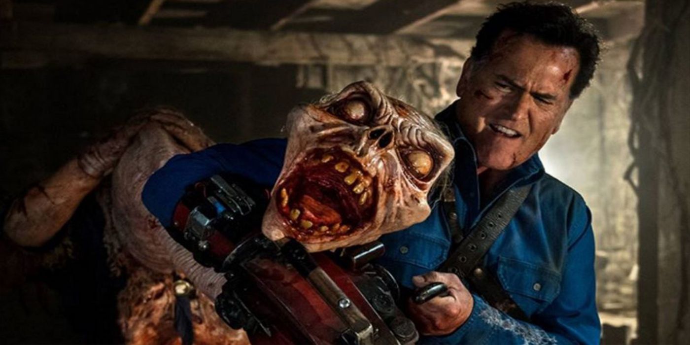 Ash Williams strangling evil dead