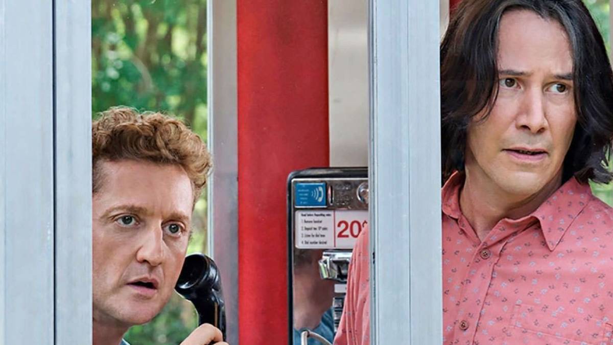 Bill and Ted in a phone booth