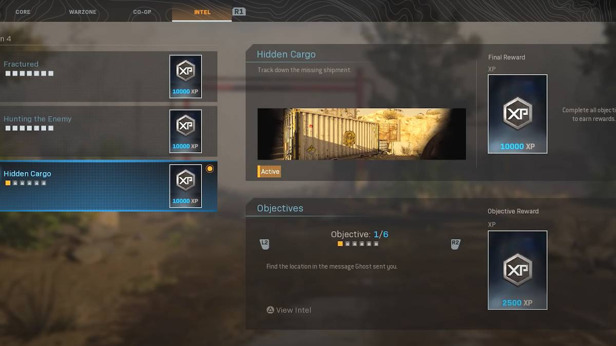 cod warzone hidden cargo intel locations