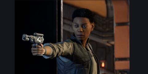 Jedi Fallen Order Screenshot Of Cere Junda Aiming Blaster