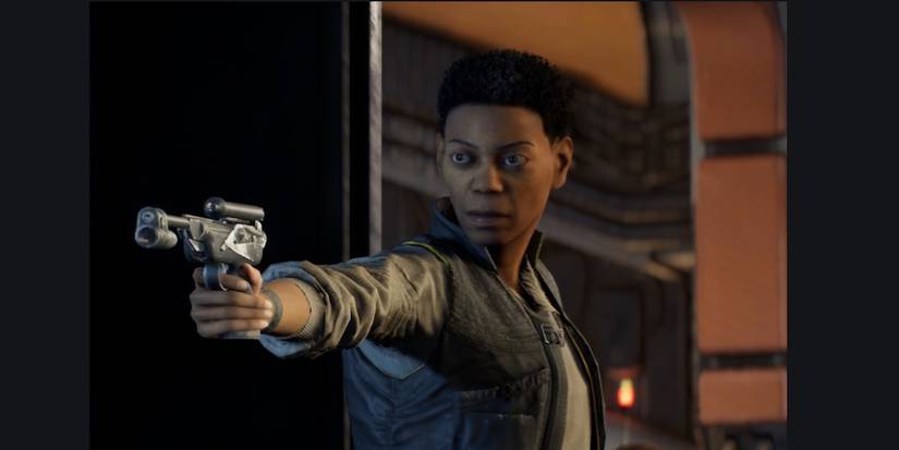 Jedi Fallen Order Screenshot Of Cere Junda Aiming Blaster