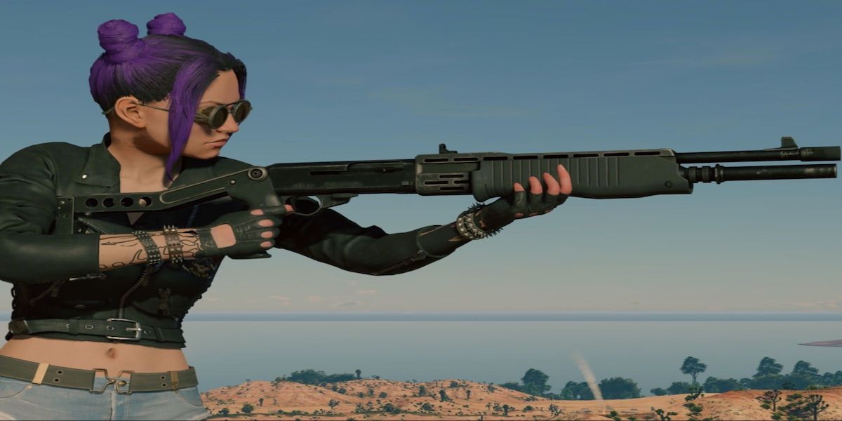 A character from Cuisine Royale aiming their rifle