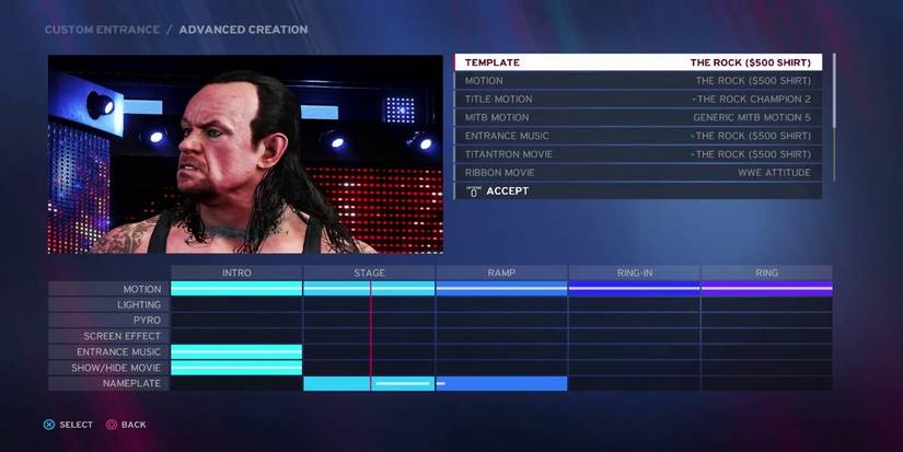 Enterance editor from WWE 2K20