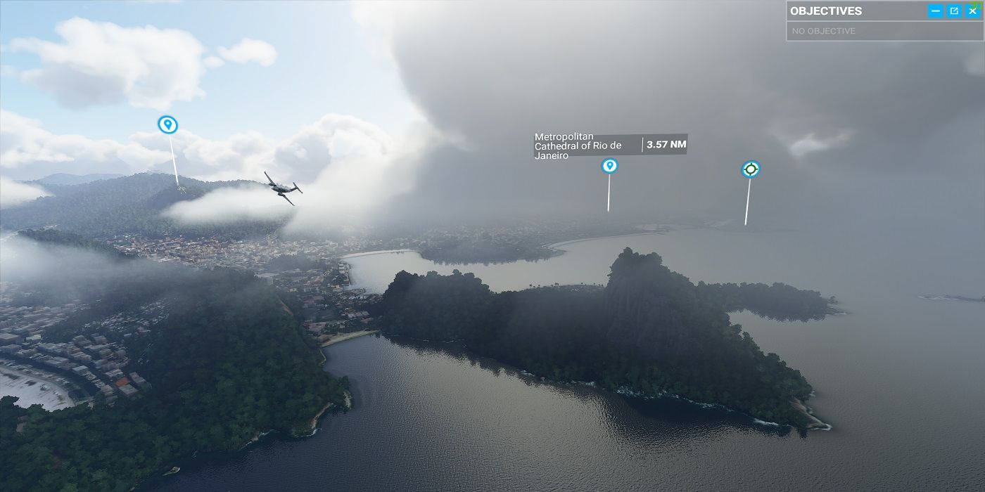 A cloudy flight over Rio.