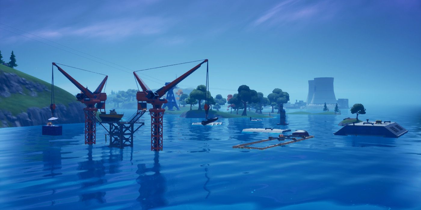 fortnite dirty docks season 3 cranes