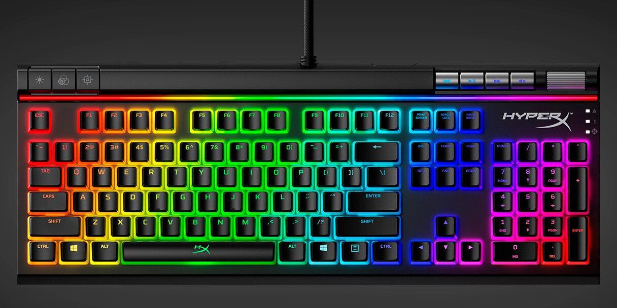 hyperx keyboard lit up