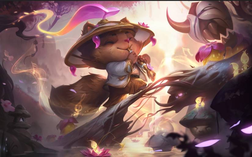 league of legends spirit blossom teemo prestige official splash art