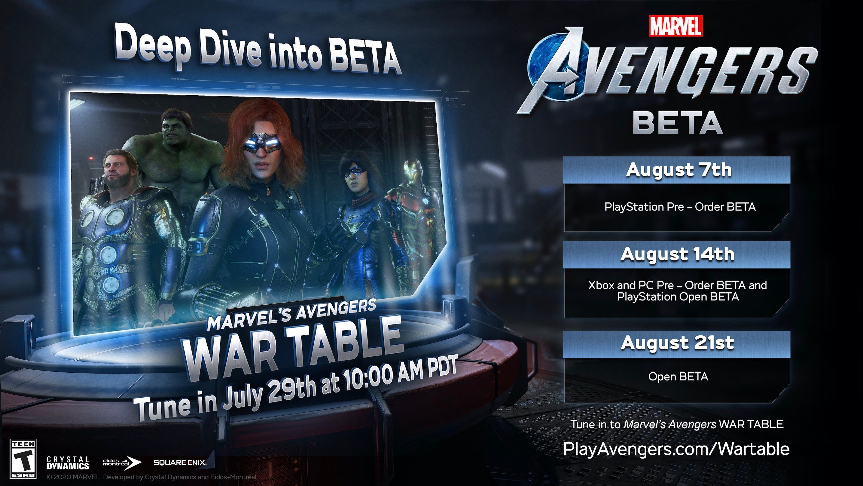 marvel's avengers official beta plans