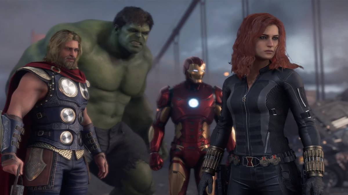 Avengers on a bridge