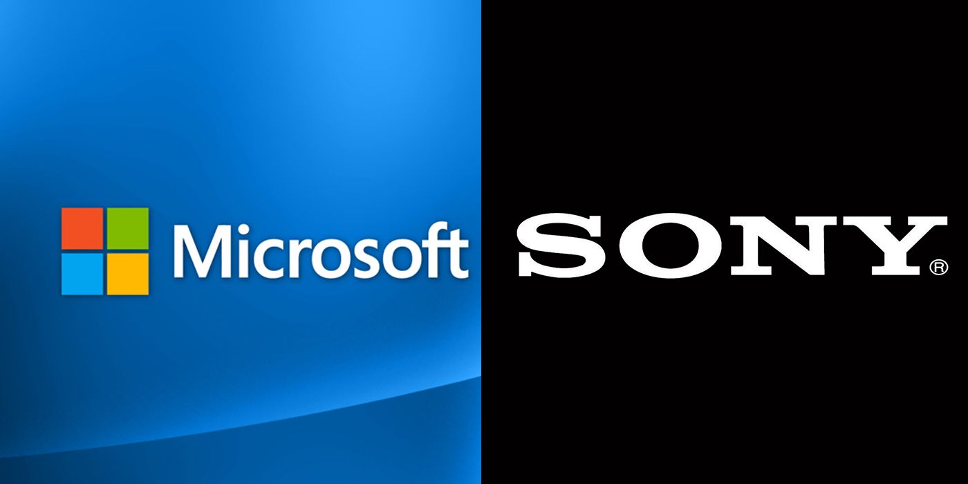 Microsoft and Sony logos