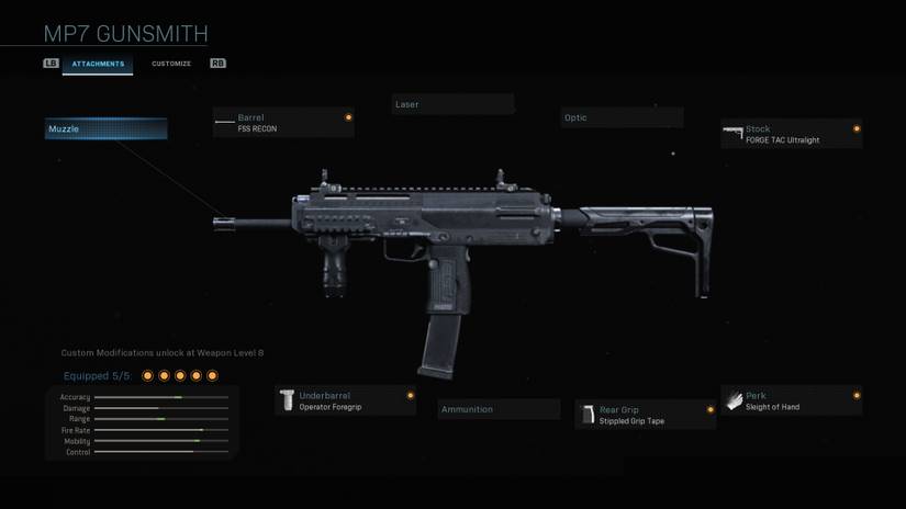 mp7 screenshot gunsmith