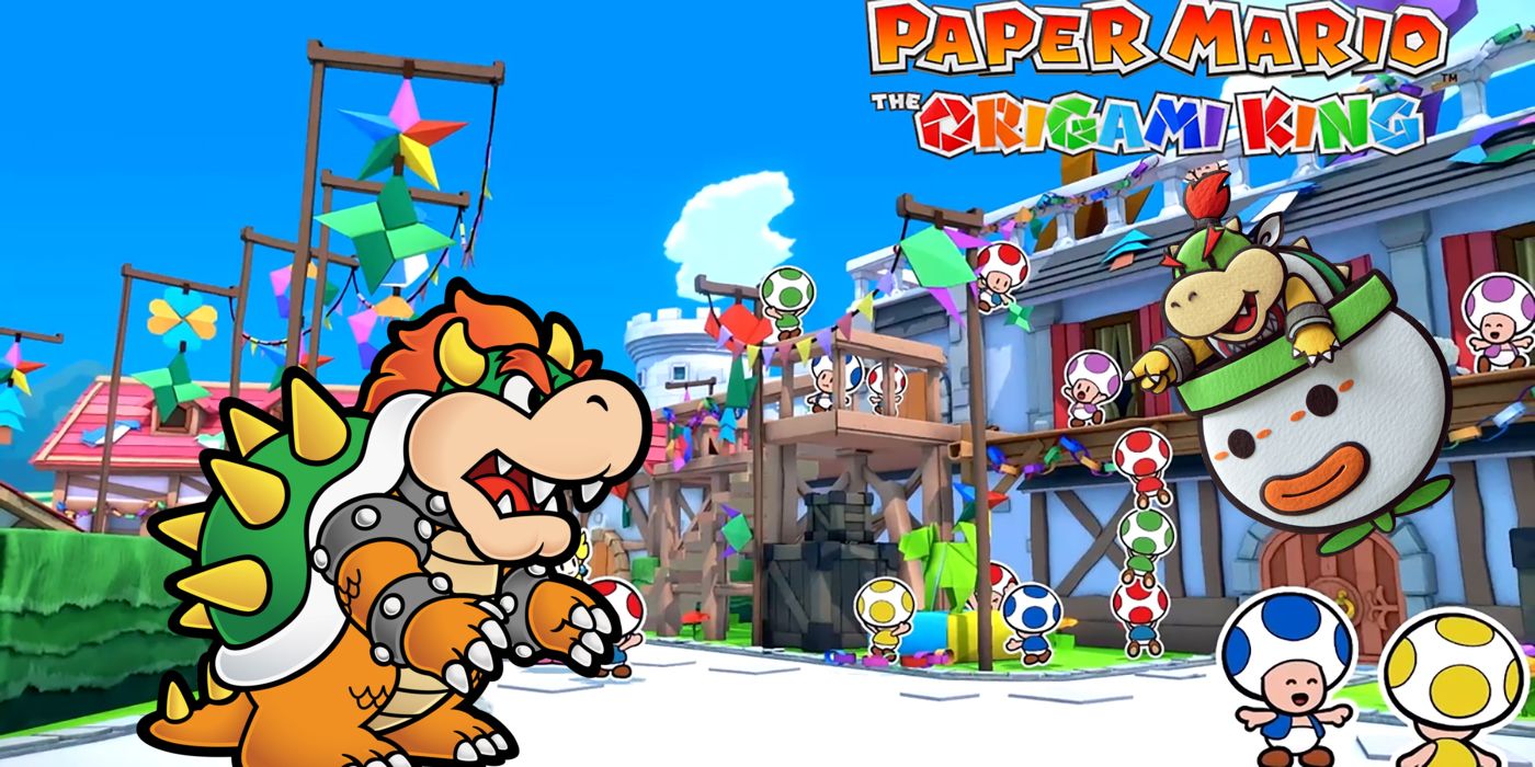 paper mario the origami king bowser