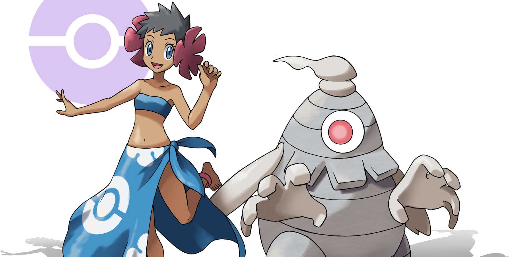 elite four member from hoenn phoebe with her dusclops pokemon