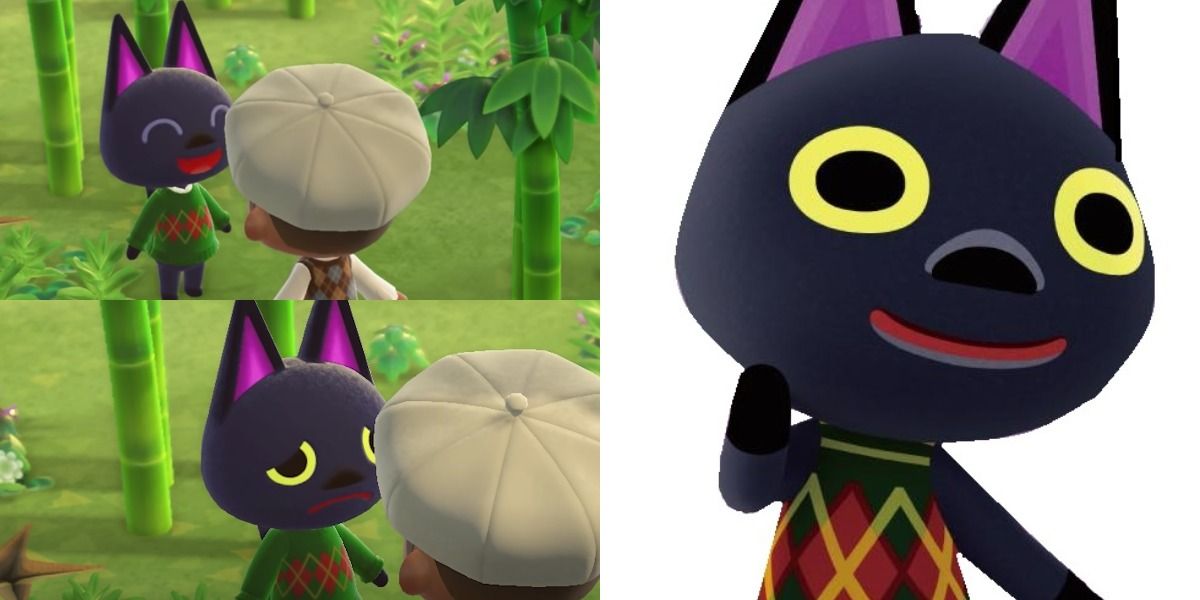 split image of Kiki from Animal Crossing New Horizons