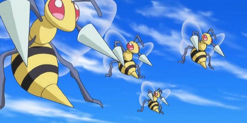 Multiple Beedrill Pokemon in anime
