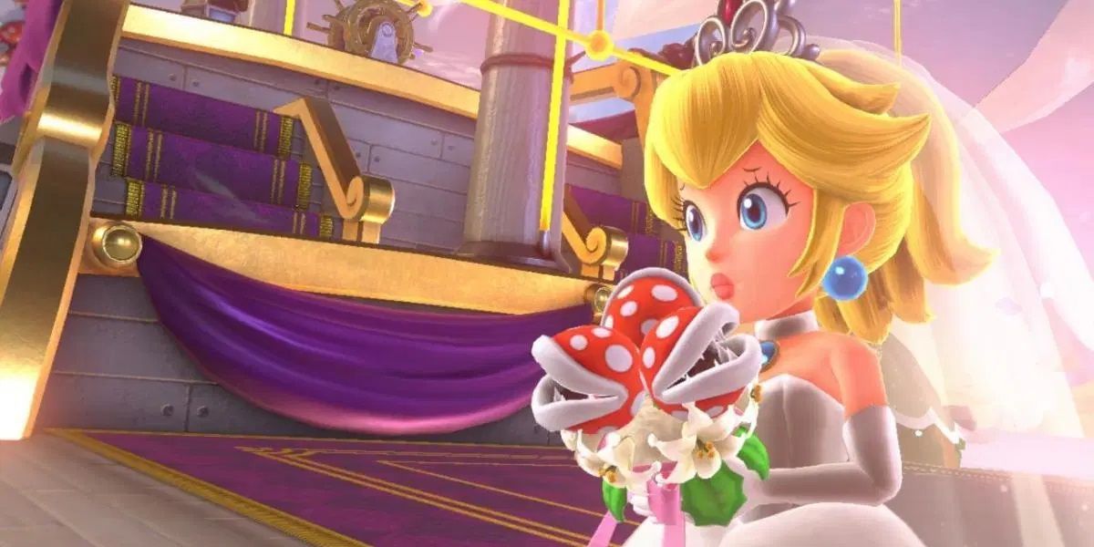 Princess Peach in wedding dress from Super Mario Odyssey