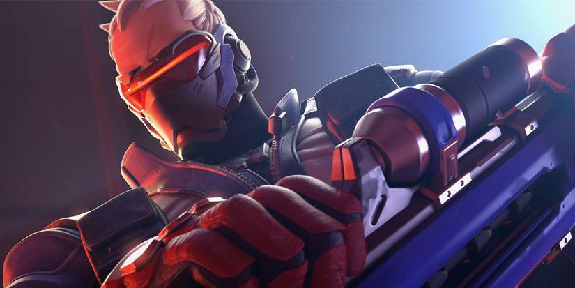 soldier 76 overwatch wallpaper close up gun blizzard activision